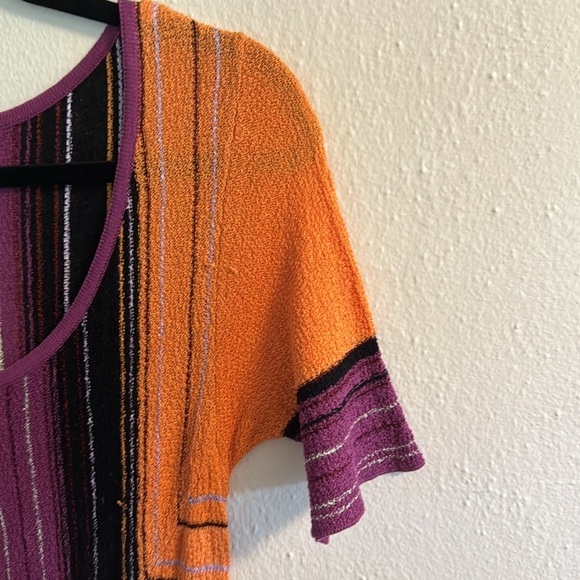 Missoni multicolor dress cotton viscose mixed knit jersey purple orange size 0/S - Picture 4 of 6